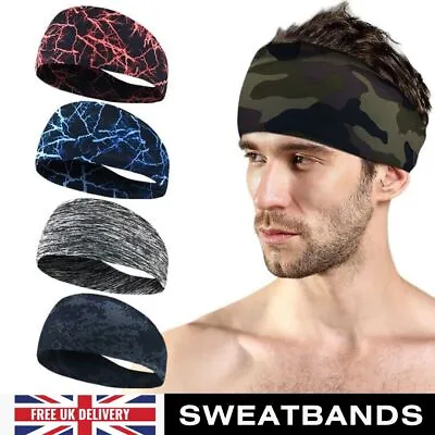 Stretchy Band Yoga Hair Bands Headband Gym Sports Headband Prevent Sweat Bands • £3.49