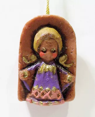 Angel Girl German Wax Hand Painted Folk Art Bavarian Vintage Germany Ornament • $9.99