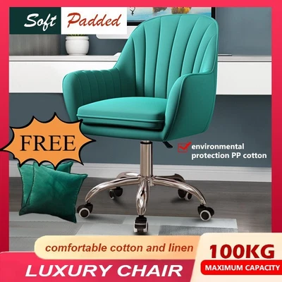 $108.56 • Buy Velvet Office Chair Swivel Home Computer Desk Armchair Lift Padded Seat Executiv