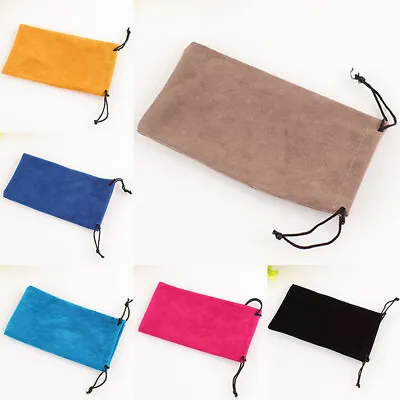 Portable Sunglasses Bag Microfiber Drawstring Glasses Storage Pouch Storage • $2