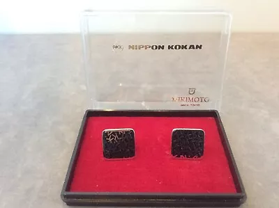 MIKIMOTO / Nippon Kokan Square Cuff Links Original Box • $95