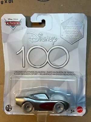 Disney Pixar Cars 100th Cruisin' Lightning McQueen Silver Metallic Exclusive HTF • $9.99