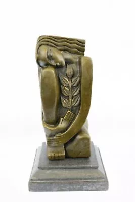 Abstract Art Deco. S.dali Solid Bronze Sculpture Marble Base Modern Figrine Sale • $149.50