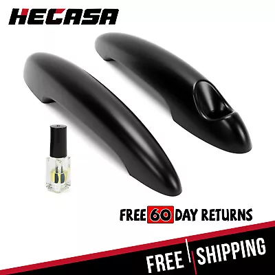 HECASA 2X Door Handle Trims Covers For MINI Cooper R55 R56 Matt Black • $16.99