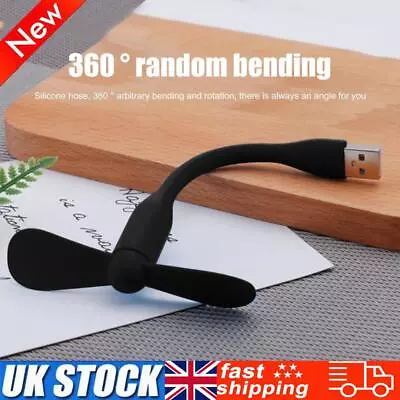 Cooling Mobile Phone Mini USB Fan For Power Bank Notebook Computer (Black) • £4.79