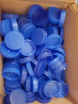 200 Blue Plastic Milk Bottle Tops Lids Caps (Kids Art Craft School) • £4