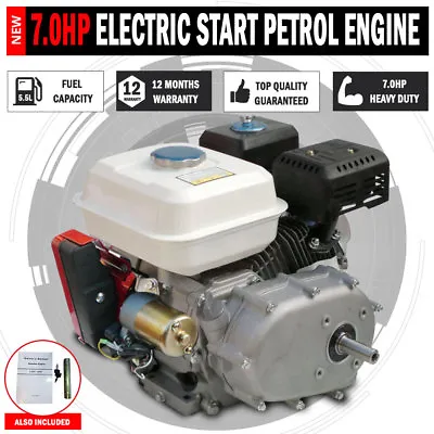 NEW 7.0HP Stationary Petrol Engine 2:1 Reduction Gearbox Electric Start • $2800