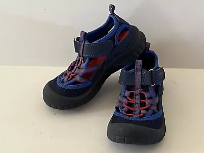 OshKosh B'Gosh Boys Bax 2 Blue/Red Sport Flat Sandals Toddler Shoes Size 9 VGUC • £10.46