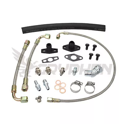 Turbo Oil Water Line Kit For Toyota 1JZ-GTE 2JZ-GTE Garrett G-Series G25 G30 G35 • $168.95