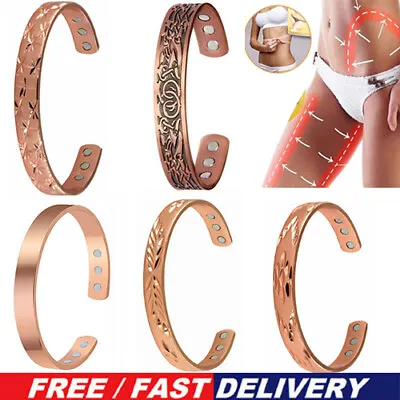 Mens Celtic Copper Bangle Magnetic Bracelet Pain Relief Arthritis Carpal Tunnel • £5.29