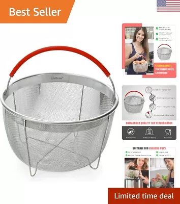 Stainless Steel Steamer Basket For 8 Quart Instant Pot - Durable & Convenient • $37.99