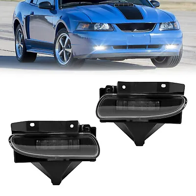 LED Fog Lights Front Bumper Lamps Clear Lens For 1999-2004 Ford Mustang • $51.99