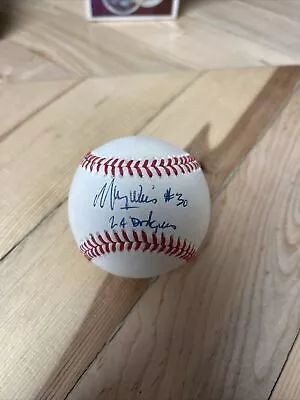 Maury Wills #30 LA Dodgers Inscribed Autographed Baseball W. White Nat. League  • $32.99