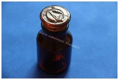 125ml Amber Brown Lab Glass Reagent Bottle Wide Mouth With Ground Stopper • $6.63