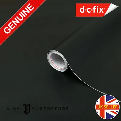 D-C FIX MATT BLACK STICKY BACK PLASTIC SELF ADHESIVE VINYL FILM 67.5cm • £7.99