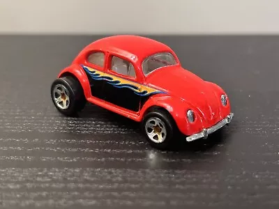 🔥Hot Wheels 1988 VW Beetle Bug Vintage Classic Red With Flames - Rare HTF EUC • $15