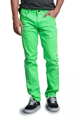 Victorious Men's Spandex Color Skinny Jeans Stretch Colored Pants   DL937-PART-2 • $32.95