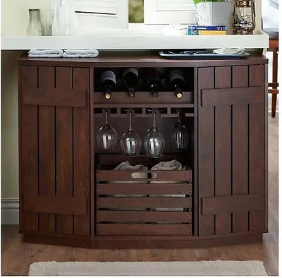 Mini Bar Liquor Storage Cabinet Home Furniture Buffet Table Wine Rack Server New • $432.95