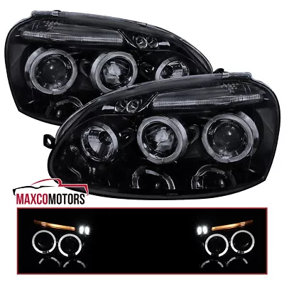 Smoke Projector Headlights Fits 2006-2010 VW Jetta MK5 Golf Rabbit GTI LED Halo • $165.49