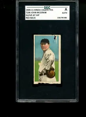 T206 John McGraw Red Hindu Rare Back HOF SGC A • $2744