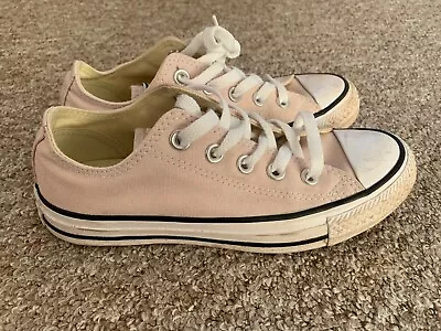 Converse All Stars Girls Tan Beige Trainers Sneakers At Size UK3 EU35 • £14.99