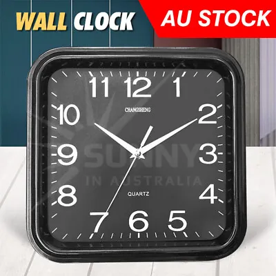 $13.85 • Buy Wall Clock Square Quartz Silent Non-Ticking Battery Operated 12 Inch Home Decor
