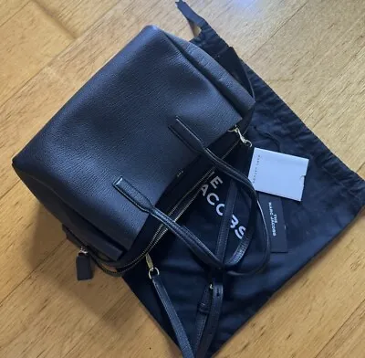MARC JACOBS Shopper Tote Crossbody Handbag Spade Black Leather Kate Mimco • $230