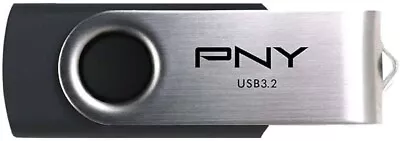 PNY Turbo Attache-R USB 3.2 Flash Drive 360 Metal Swivel Cap Stainless Steel • $39.95
