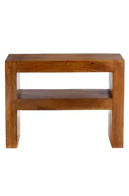 Solid Mango Wood Console Table Finished In A Dark Stain H 76 X W 100 X D 26 Cm • £169
