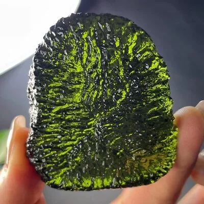 420CT Moldavite Genuine Raw Moldavite Crystal From Czech Republic PICcertificate • $20