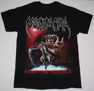 Reprinted MASSACRA ENJOY THE V Black Men T Shirt S To 5XL Gift Fans • $21.99