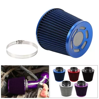 3  76MM Inlet High Flow Car Cold Air Intake Cone Air Filter Replacement • $14.68