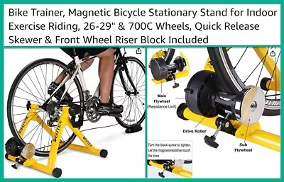 Bike Trainer Magnetic Bicycle Stationary Stand For Indoor Exercise • $54