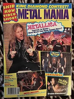 Metal Mania Magazine May 1990 Metallica Death Angel King Diamond Contest... • $6.99