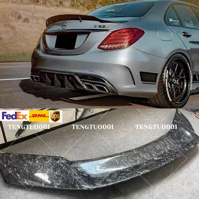 For 15-2021 Mercedes Benz W205 C63 Amg Forged Carbon Fiber Trunk Spoiler Wing • $239