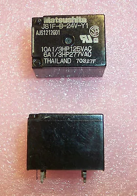 Qty (4) Js1f-b-24v-y1 Matsushita Spdt 1 Form C 24v Power Relays Ajs1212g01 • $6.99