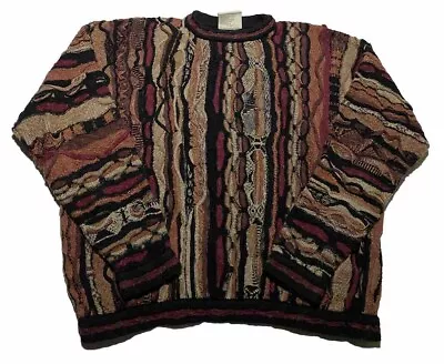 COOGI Classic Vintage Sweater Size Large Earth Tone AK6 • $245