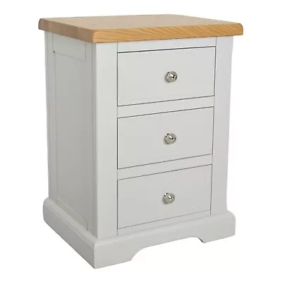 GROFurniture Snow White Large Bedside Table 3 Drawers Cabinet Night Stand • £159.99