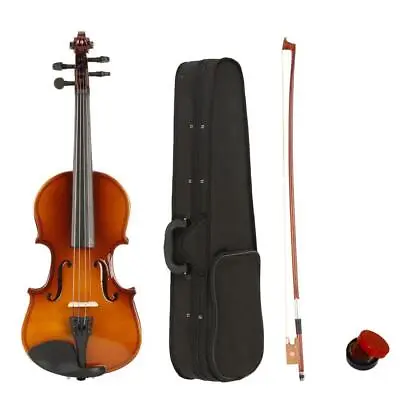 New Acoustic Violin Natural 1/8 With Case + Bow + Rosin Kids Children 4-5 Old • $43.99