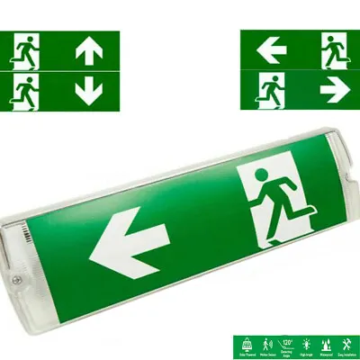 Fire Exit Lamp Led Emergency Light Bulkhead Exit Sign Maintained/non Maintained • £12.69