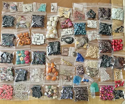 Huge Vintage 1960's-90's Bead Lot Bundle (Assorted Shapes/Materials/Colors) • $20