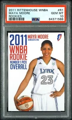 2011 Rittenhouse WNBA Maya Moore Rookie PSA 10 UCONN Huskies MINNESOTA LYNX • $3799.99