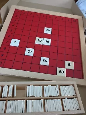 NEW Montessori Mathematics Material - Pythagoras Board - Multiplication Chart • $18