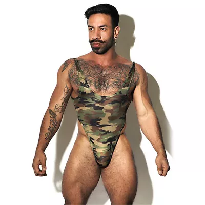 Sexy Men's Bodysuits Underwear Wrestling Singlet Leotard Swimsuit Thongs Jumsuit • $13.42