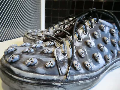 £24.99 • Buy Jeffery Campbell Black/grey Skull Studs Shoes Size 6