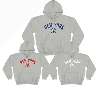 New York Yankees Heavy Blend Hoodie Sweatshirt Raised Soft Logo • $30.97