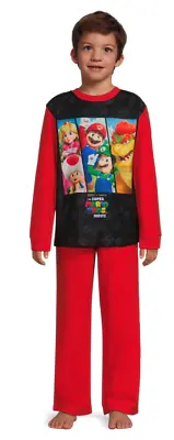 Super Mario Bros Movie  Boys Pajamas NWT Flame Resistant 4/5 6/7 8 10-12 • $15.99