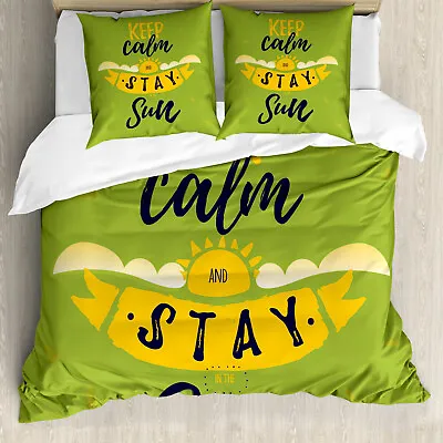 Keep Calm Duvet Cover Stay At The Sun Summer • £32.99