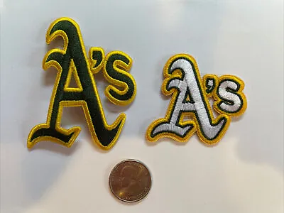 (2) Oakland A's Athletics  The Swingin  Vintage Embroidered Iron On Patch Lot 2” • $9.29