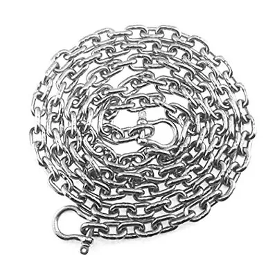 $70.99 • Buy Stainless Steel Windlass 1/4  G4 Anchor Chain 316 By 10' With Shackles